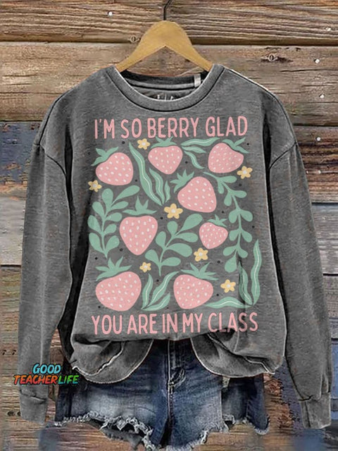 Teacher Strawberry Back to School Casual  Sweatshirt