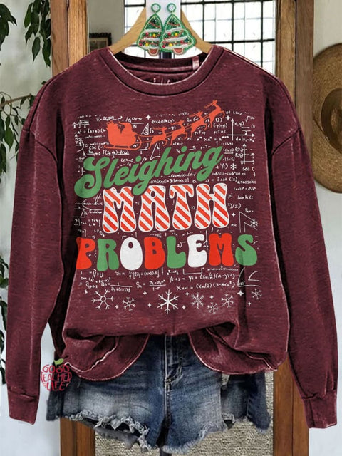 Math Teacher Christmas Casual Sweatshirt