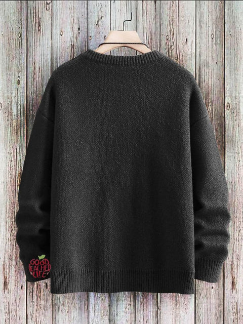 Be Kind It's Really Not That Hard Art Pattern Print Casual Knit Pullover Sweater