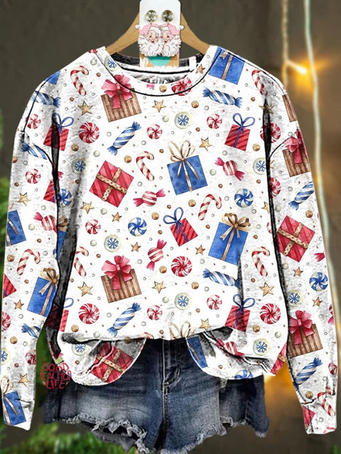 Christmas gift candy Casual  Sweatshirt