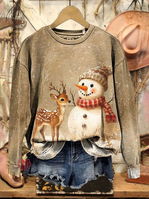 Christmas Art Print Casual  Sweatshirt