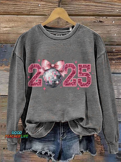 Happy New Year 202 Casual Print Sweatshirt