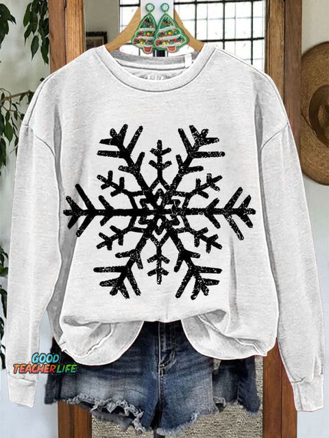 Christmas Snowflake Casual Sweatshirt