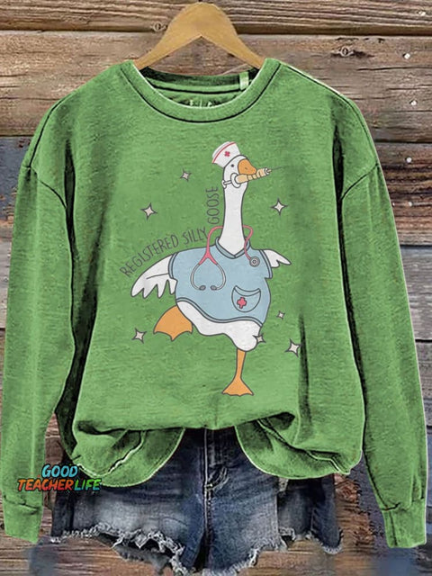 Silly Goose Nursing Student Casual  Sweatshirt