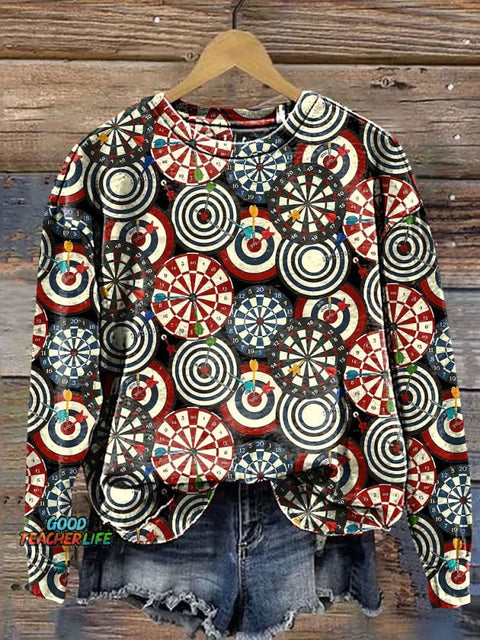 Dart Board Art Print Sweatshirt