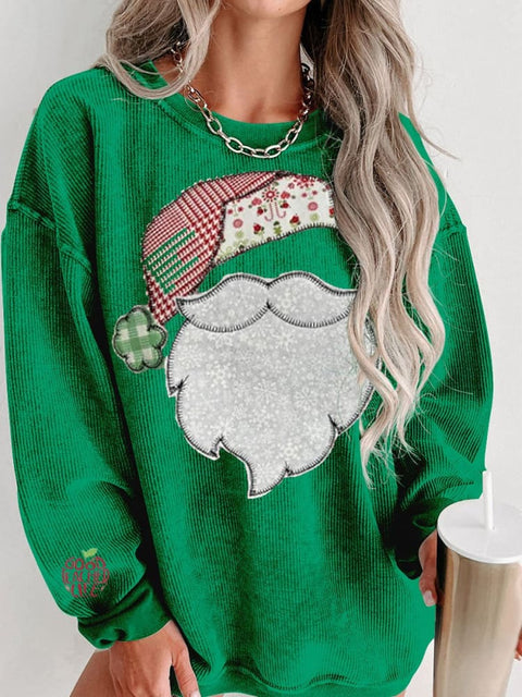 Merry Christmas Santa Claus Women's Casual Print Shirt