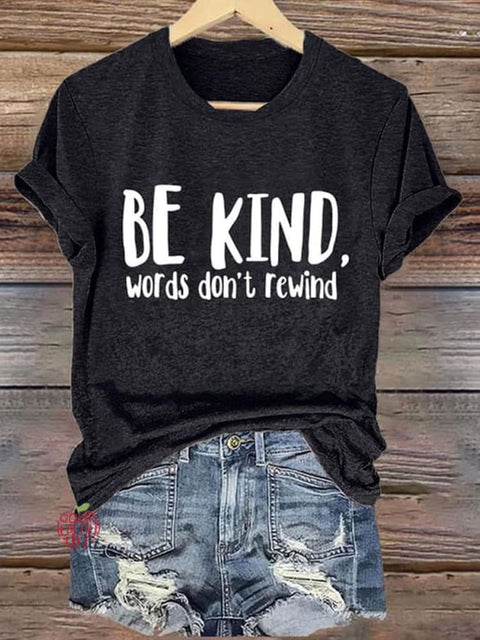 Retro Bullying Prevention Awareness Unity Day Be Kind Words Don't Rewind T-shirt