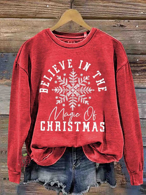 Believe In The Magic Christmas Casual  Sweatshirt