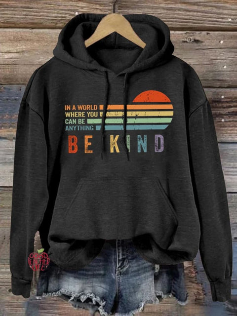 Women's Men's Unisex Be Kind Suicide Prevention Day Print Casual Sweatshirt