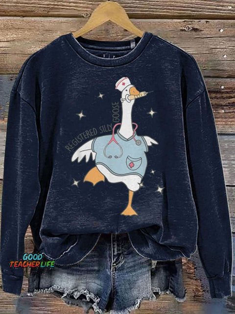 Silly Goose Nursing Student Casual  Sweatshirt