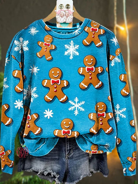 Christmas Gingerbread snowflake Casual  Sweatshirt