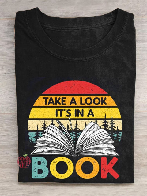 Take a Look it's in a Book Teacher T-Shirt