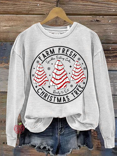 Farm Fresh Christmas Tree Art Print Casual Sweatshirt