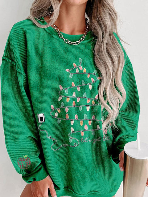 Women's Merry Christmas Christmas Lights Casual Print Sweatshirt