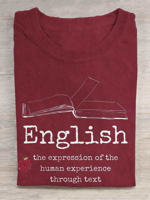 English Education Content Area Purpose Casual Print T-shirt