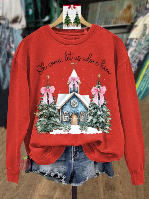 Lovely Christmas Art Print Casual Sweatshirt