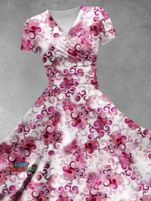 Women's Floral Pattern Art Print Design Maxi Dress
