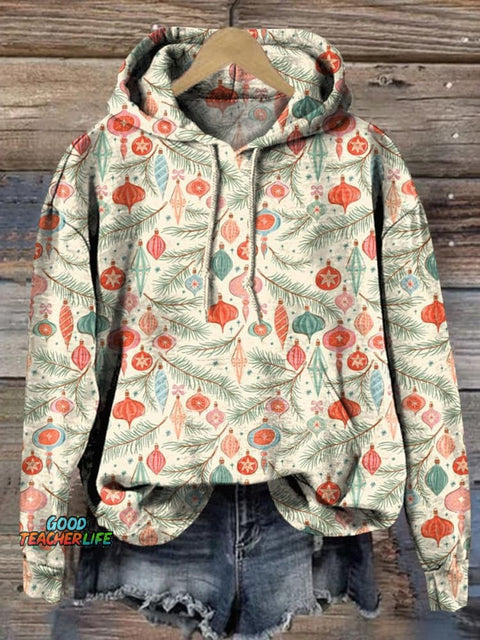 Lovely Christmas Decoration Pattern Printed Casual Sweatshirt