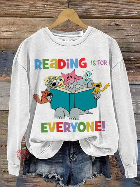 Reading Is For Everyone Teacher Casual  Sweatshirt