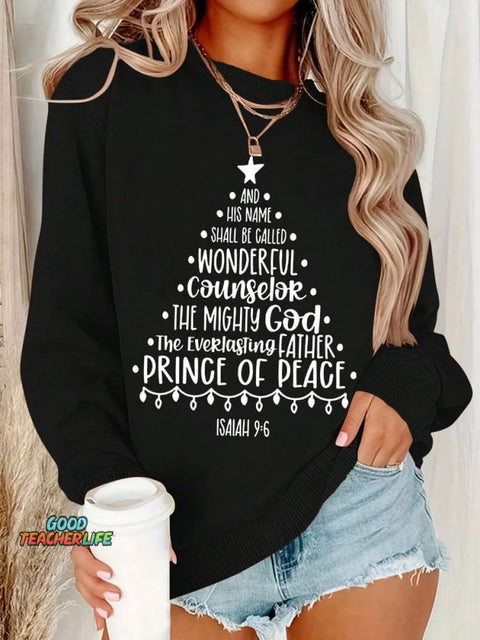 Religious Christmas Art Print Casual Sweatshirt