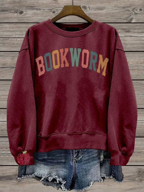 Teacher Retro Bookworm Casual  Sweatshirt