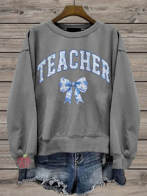 Teacher bow Casual  Sweatshirt