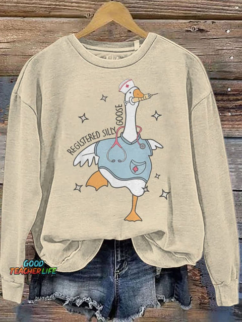 Silly Goose Nursing Student Casual  Sweatshirt