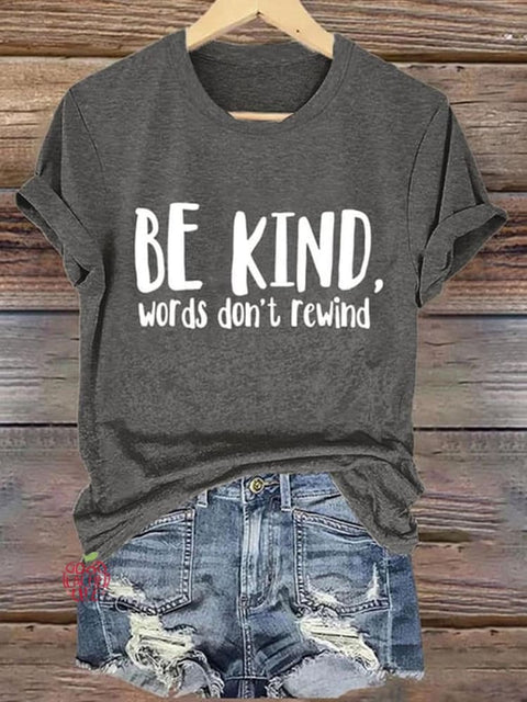 Retro Bullying Prevention Awareness Unity Day Be Kind Words Don't Rewind T-shirt