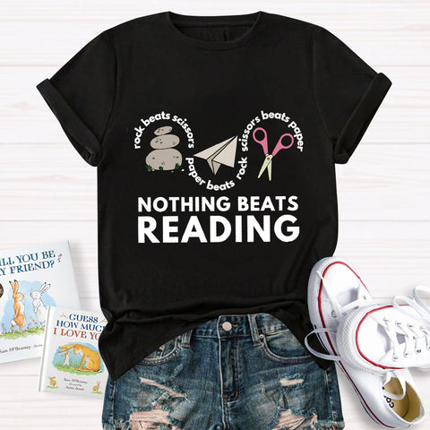 Rock Paper Scissors Nothing Beats Reading T-Shirt