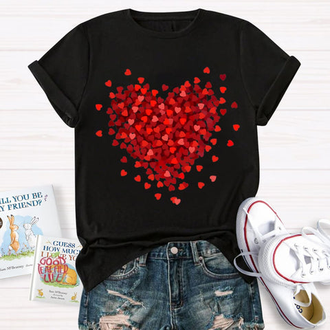 Let Love Fill Your Heart Teacher T-Shirt