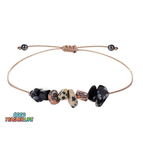 Self Care Stone Bead Set Meaning Gift Bracelet