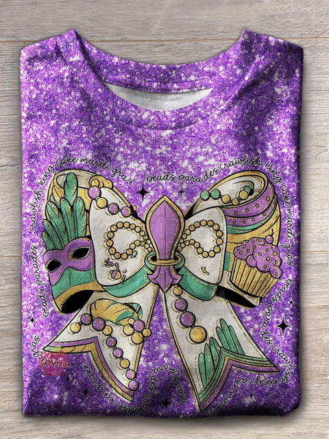 Women's Mardi Gras Crew Neck T-shirt