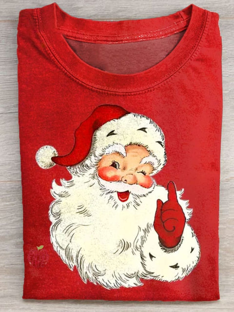 You Will Be Lucky If Santa Claus Points Crew Neck T-shirt