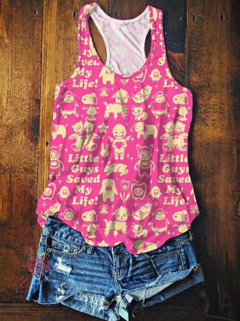 Little Guys Saved My Life Valentine's Day Printed Vacation Tank Top