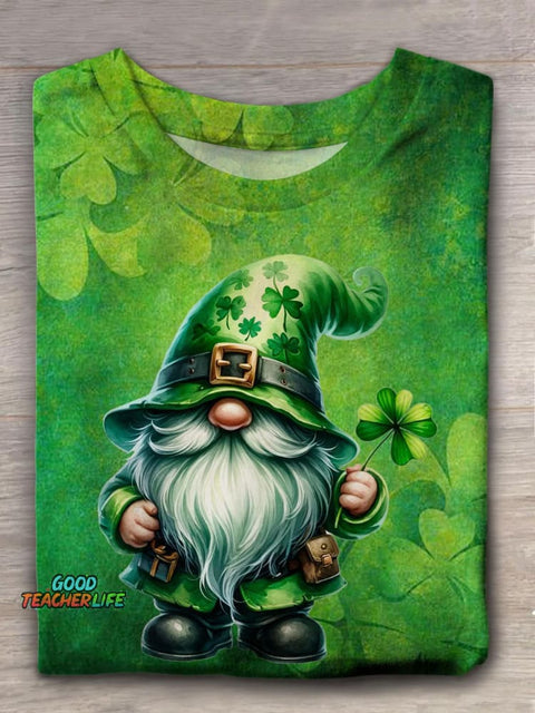 Saint Patrick's Gnomes Crew Neck T-shirt