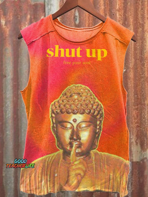 Retro Fashion Illustration Art Print Cotton Tank Top