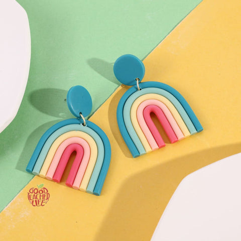 Clay Rainbow Fashion Earrings