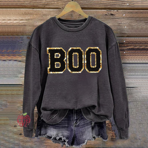 Printed Gold Halloween Sweatshirt