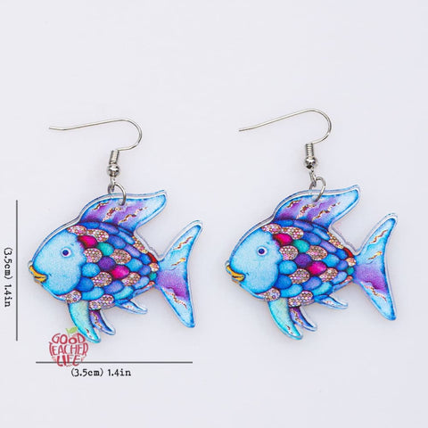 Shining Cartoon Fish  Earrings