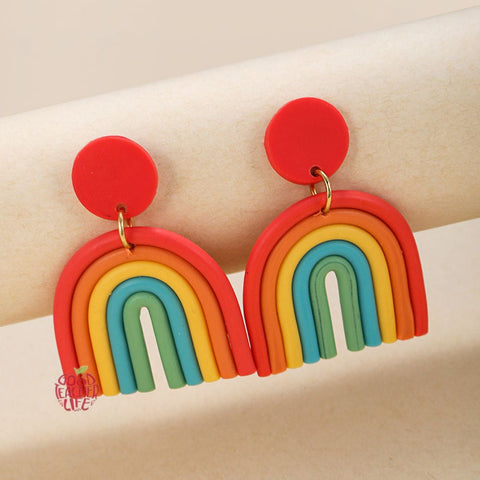 Clay Rainbow Fashion Earrings