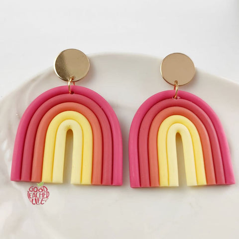 Clay Rainbow Fashion Earrings