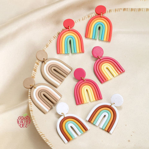 Clay Rainbow Fashion Earrings