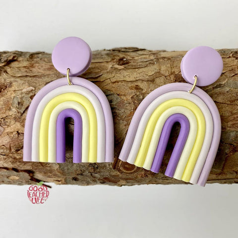 Clay Rainbow Fashion Earrings