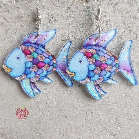 Shining Cartoon Fish  Earrings