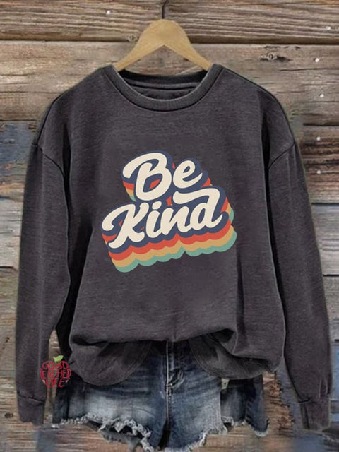 Women'S Be Kind Printed Sweatshirt