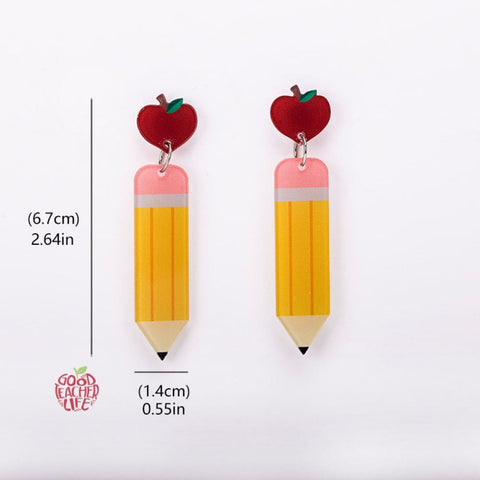 Apple Pencil Acrylic Earrings