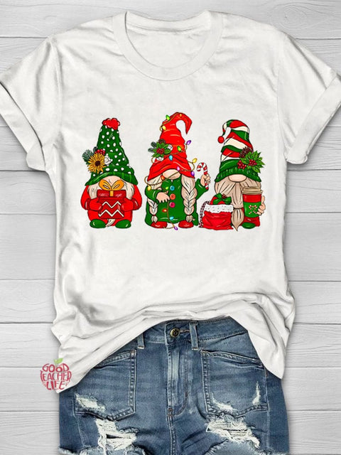 Eagerlys Funny Gnomes Merry Christmas T-shirt