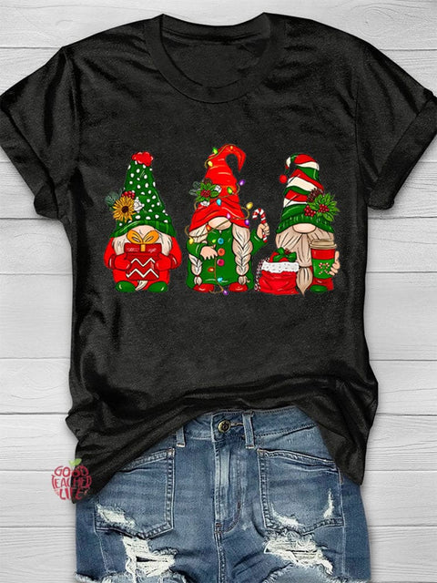 Eagerlys Funny Gnomes Merry Christmas T-shirt